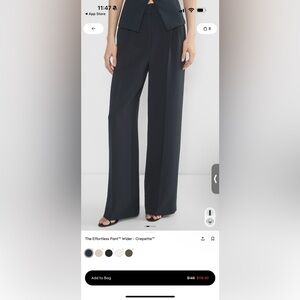 Aritzia Black Wide-Leg Effortless Pants